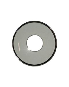 Bobeche salvagoccia in vetro trasparente con bordo argentato