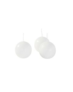 Candele sfera Ø 3 cm 20 pezzi - Bianco