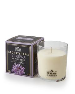 Candela Vegetale Vegana profumata in bicchiere Aromaterapia - Verbena - 44 ORE