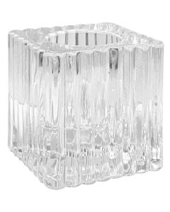 Porta candele in vetro 4 x 4 x 4 cm