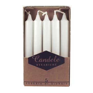 Candele steariche h. 15 cm 5 pezzi