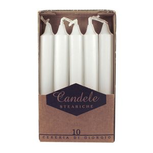 Candele steariche h. 15 cm 10 pezzi