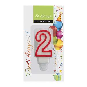 Candela di complenno numero 2 con supporto