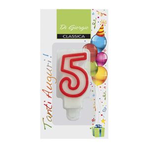 Candela di complenno numero 5 con supporto