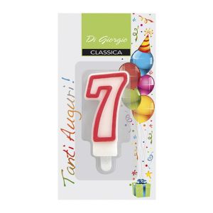 Candela di complenno numero 7 con supporto