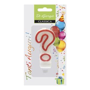 Candela di complenno "punto interrogativo" con supporto