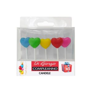 5 Candeline di compleanno glitter - forme assortite