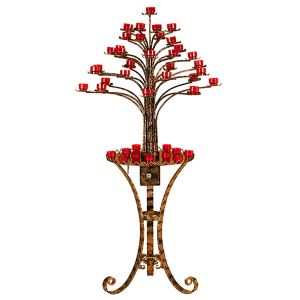 Candeliere ad albero per 33 luminelli con serratura