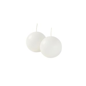Candele sfera Ø 6 cm 6 pezzi - Bianco