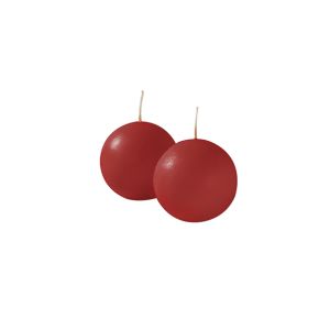 Candele sfera Ø 6 cm 6 pezzi - Rosso