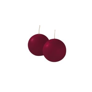 Candele sfera Ø 6 cm 6 pezzi - Bordeaux