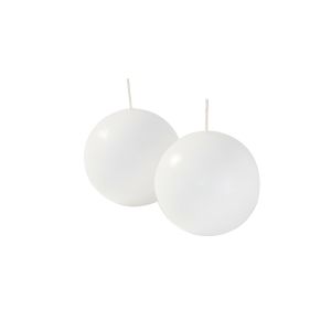 Candele sfera Ø 8 cm 4 pezzi - Bianco