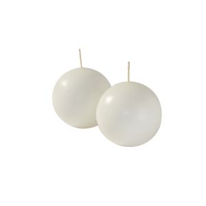 Candele sfera Ø 8 cm 4 pezzi - Panna