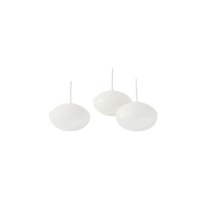 Candele galleggianti Ø 4,5 cm h. 2,7 cm 20 pezzi - Bianco