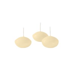 Candele galleggianti Ø 4,5 cm h. 2,7 cm 20 pezzi - Avorio