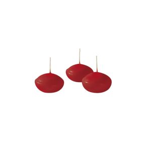 Candele galleggianti Ø 4,5 cm h. 2,7 cm 20 pezzi - Rosso