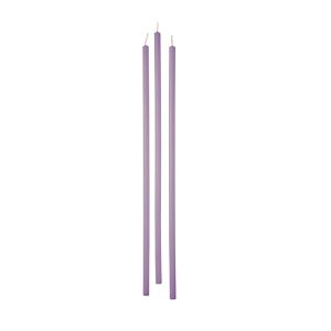 Candele stelo Ø 0,9 cm h. 37 cm 12 pezzi - Viola chiaro