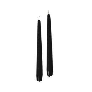Candele coniche Ø 2,2 cm h. 25 cm 10 pezzi - Nero
