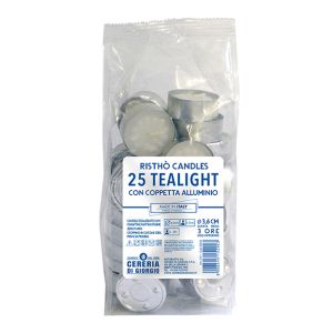 Tealight Ø 3,6 cm h. 1,7 cm 25 pezzi - Durata 3 ore