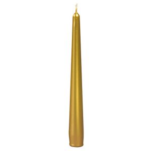Candele laccate coniche Ø 2,2 cm h. 21 cm 3 pezzi - Oro
