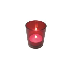 Bicchierino porta tealight in vetro rosso
