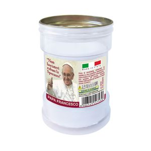 Cero votivo Papa Francesco Mod. P30 h. 10,5 cm