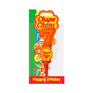 Candela compleanno Chupa Chups Numero 7 con supporto