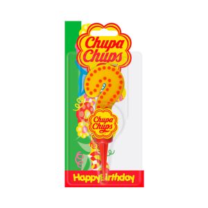 Candela compleanno Chupa Chups Punto interrogativo con supporto