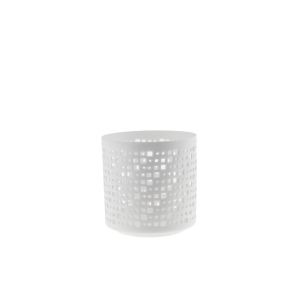 Porta tealight in porcellana traforato Ø 8,8 cm h 8,8 cm