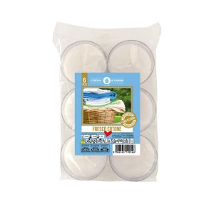 Candela profumata al cotone in bicchierino - 6 pezzi - Senza allergeni